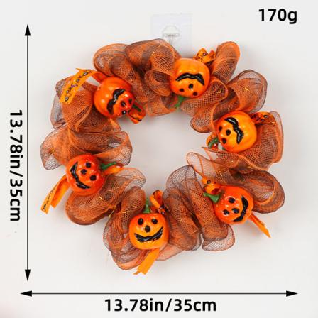 Halloween Månkatt Garland Dörrhängande dekoration Festlig död gren Kattunge Vine Circle Atmosfärdekoration small