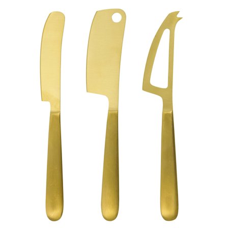 House doctor Kultaiset juustoveitset 3 kpl, kultaa