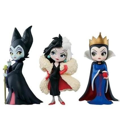 3st/ set Q Posket Petit Villains Maleficent Vinyl Action Figur Collection Modell Dockleksaker för barn Julklapp