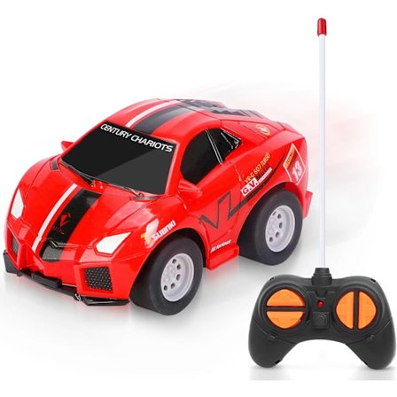 Fjärrstyrd bil i rött, fjärrstyrd bil från 3 år, fjärrstyrd leksak från 2 3 4 5+ år pojkar flickor present