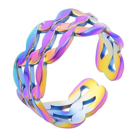 4st Öppen Ring Justerbar Ring FÄRGRIK FÄRGRIK