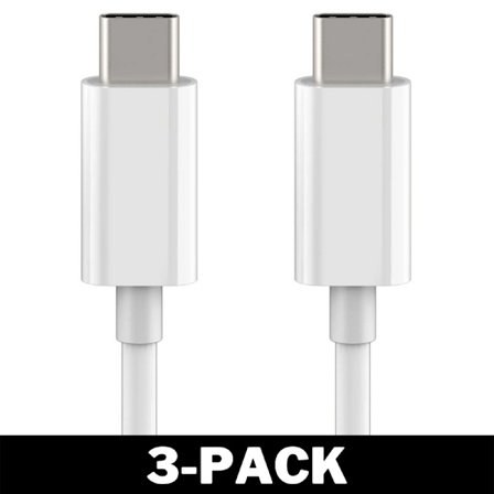 USB-C till USB-C Laddkabel 2 Meter Vit