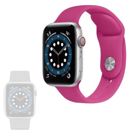 Apple Watch 42mm - 44mm värinvaihtuva silikonikellon hihna - Valkoinen Ja Ruusunpunainen Multicolor