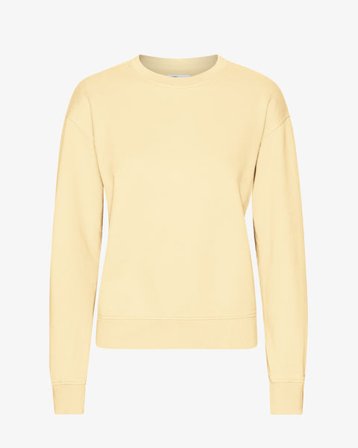 Women Classic Organic Crew - Soft Yellow - Female - S