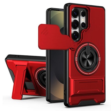 Mobilskal till Galaxy S25 Ultra MagSafe med Camera Lens Slider Ringhållare