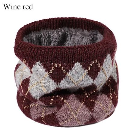 Strikket Neck Gaiter Neck Warmer VINRØD