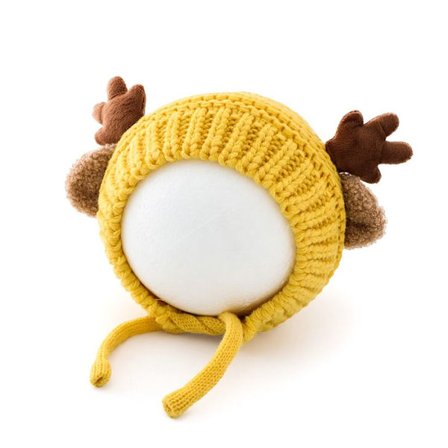 Baby Strikket Lue Barn Beanie Cap GUL