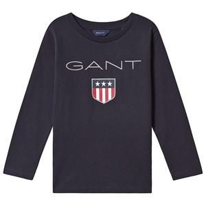 Kids - GANT Evening Blue Shield Logo T-Shirt 98-104cm (3-4 years) - Tops - 98-104cm (3-4 years) - Navy - Junge