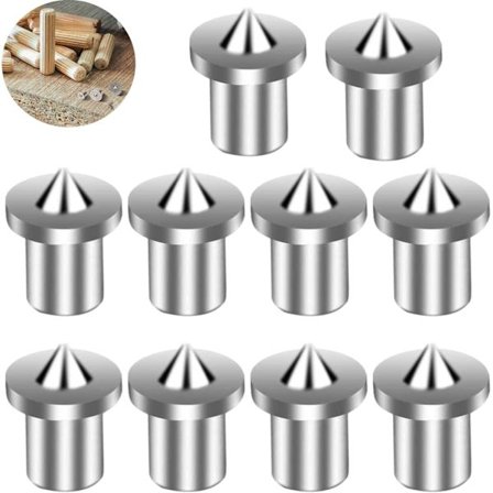 Sentreringsstift for tre, 6 mm (10 stk)