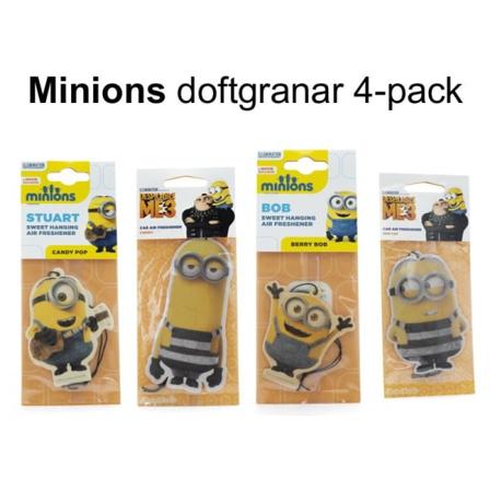 Minions Doftgranar Körsbär, Candy Pop ,berry Bob,new Car 4-pack Multifärg