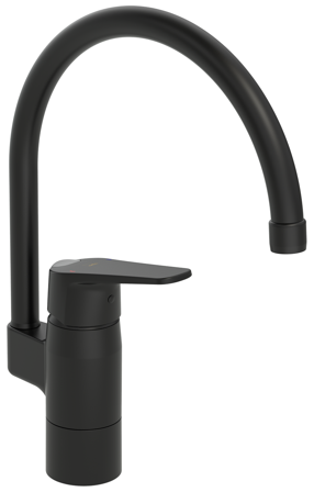 Oras Vega Köksblandare hög modell, svängbar, matt svart, Badrum