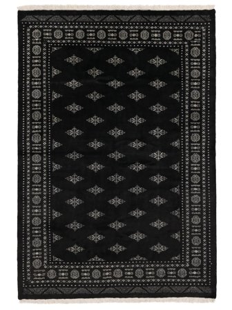Handknuten Pakistan Bokhara 2Ply Matta 170X247 Svart/Mörkgrå