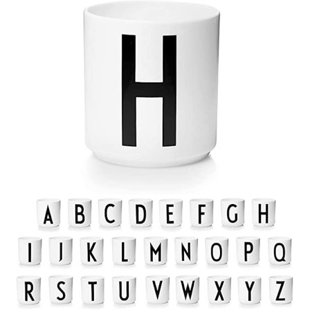 Brev kaffekopp / Brev Mugg enkel stil(Brev H)