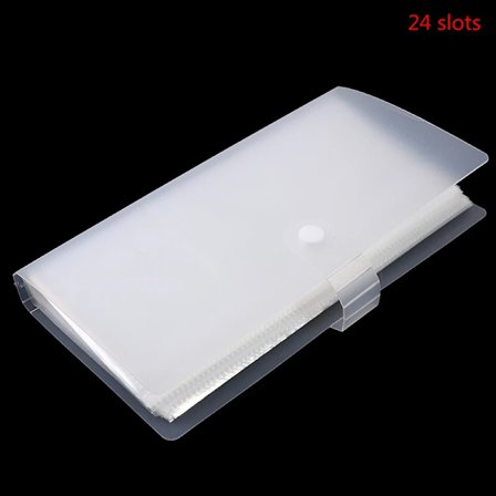 Tom Oppbevaringsholder Gjennomsiktig Negl Vann Slider Album Bok Oppbevaring Negleklistremerke Holder Neglekunstverktøy med Knapp