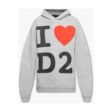 Dsquared2, Sweatshirt with logo Grijs, Heren, Maat:M