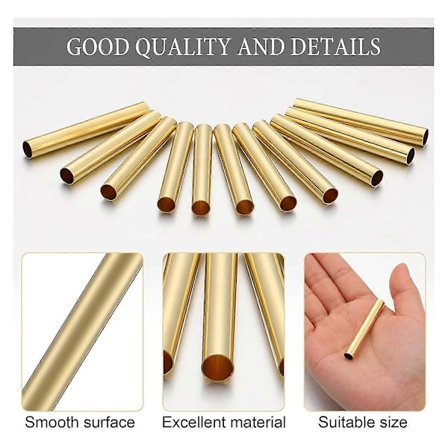 7mm Mässingsrör Ersättning 2-1/32 tum Långa 10-pack