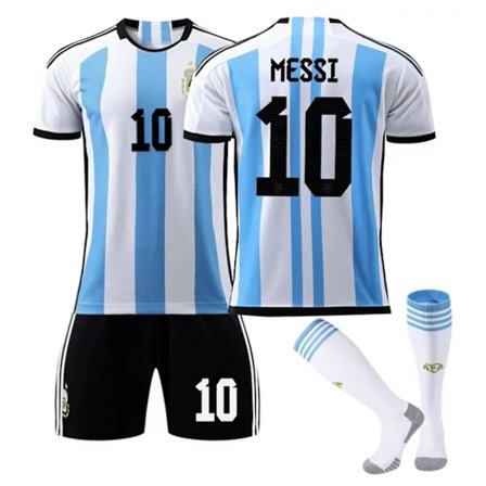 4st för barn Argentina fotbollströja Set Shorts Strumpor Sport T-shirt No.10
