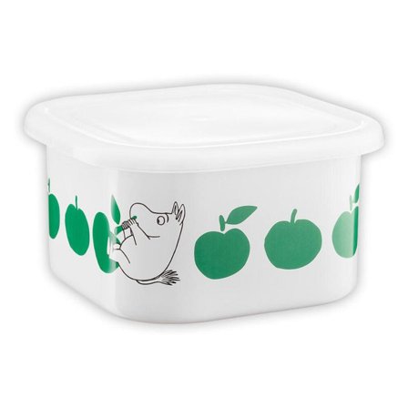 Mummi Emaljeboks m/lokk Epler Grønn 1,5L