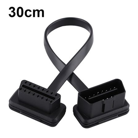 Bil Auto 16 stift hane till hona OBD2 förlängningskabel diagnostisk adapter 30 cm/12 tum längd