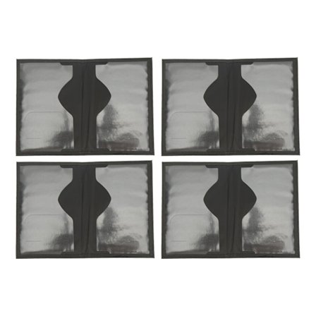 4 stk. Pas Holder Vandtæt Multifunktionel Elastik Farvede Pas Omslag til Housewarming Fødselsdagsgaver Sort