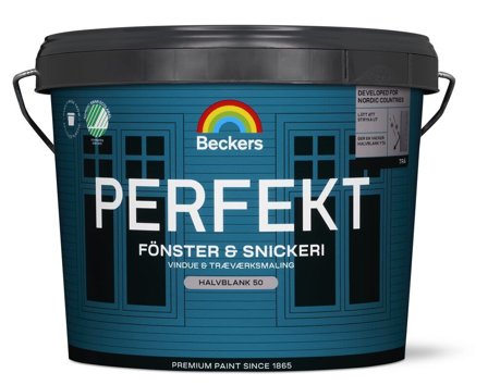 Beckers Fönster- och snickerifärg, Perfekt halvblank, 3L, Utevit, Färg & tapeter