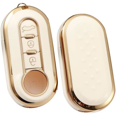 Valkoinen - Fiat 500 Panda Grande Punto Bravo Scudo 3-painikkeen kaukosäädin S