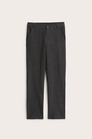 Kappahl | Fiskbensmönstrade kostymbyxor | Mörkgrå