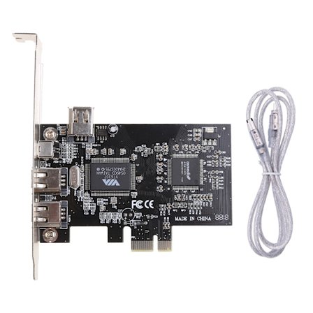 Video Capture -laajennuskortti PCIe 3x1394A Firewire PCI Express-IEEE 1394 -sovitinohjain 3x1394A /+ 4Pin