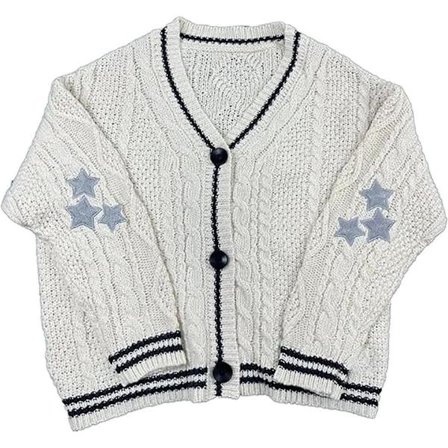 Taylor Swift oversized strik cardigan til kvinder Casual Button Down Langærmede V-hals Folklore Sweatere