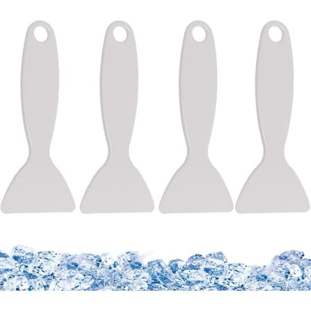 (Vit) Kylskåpsdelar & Tillbehör, 4-pack Portabla Avfrostningsskyfflar i Plast för Kylskåp och Frys