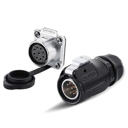 Lp20 Dc Volt 2 3 4 5 7 9 12 Pin Cirkulær Industrielt Han/hun Stik Og Stikdåse Solenergi Dc Vandtæt Konnektor