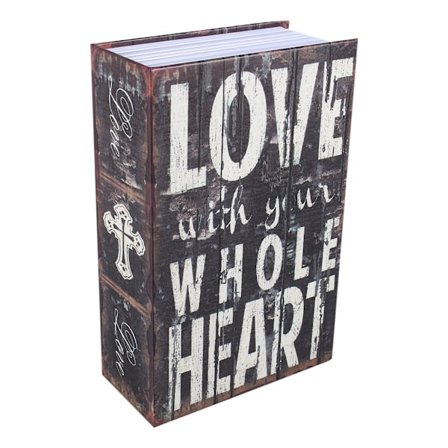 Hemmelig sikkerhedsboks til penge kontanter smykker ordbog bog KÆRLIGHED Type