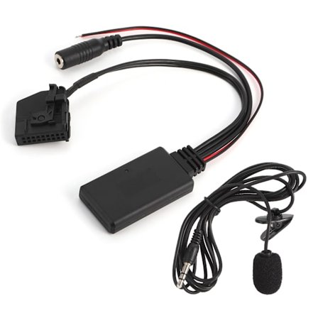 18-pin Bluetooth AUX-kabeladapter bilmikrofon kompatibel med Benz Comand 2.0 W211 W208 W168 W203