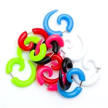 Spiral Fake taper Plugg Öronpiercing