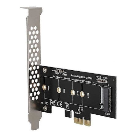 M.2 PCIe Adapter, M.2 til PCI E3.0 X1 Udvidelseskort, M2 SSD NGFF NVME (M Key) til PCIe 3.0 x 1 til Skrivebord