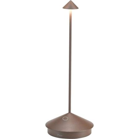 Pina Pro - Aluminium - Dimbar LED-bordlampe, IP54-beskyttelse, innendørs/utendørs bruk, pluggbase, H29cm, EU-plugg-WELLNGS