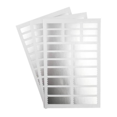 Klistermärken - Tejp - Silver - 69 delar - 3 storlekar - Kreativ dekoration