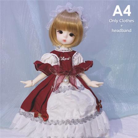 Bjd Loli Doll Lolita Kläder 1/6 Bjd Tillbehör Vacker Maid