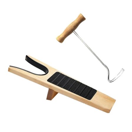 2 stk Støvelknekt og Trekker Støvelavtager Kroker for Unisex Kvinner Menn Cowboy Waders Enkelt å Dra