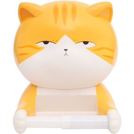 Dekorativ toiletrulleholder, slagfri vægmonteret kat PVC toiletrulleholder