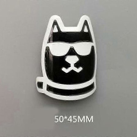 Alloy Head Badge Sticker Mærkat til BMX, racercykel eller fixed gear rammer, frempinde og forgafler.