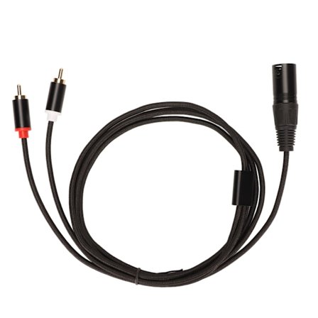 XLR hann til 2 RCA-kabel HiFi klar signal tapsløs XLR Y-splitterkabel for mikser aktiv høyttalermikrofon 2m / 6,6ft