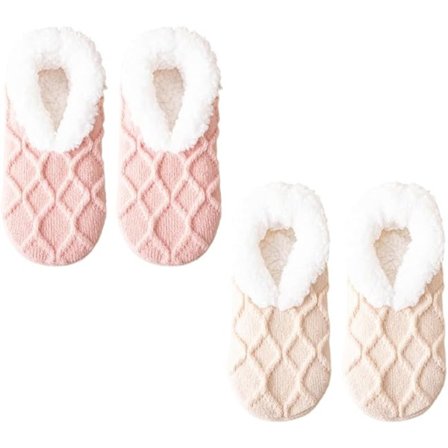 Dame Sutsko Sokker - Vintervarme - Fluffy Sherpa Indre - Ultra - Komfortable til Bare Fødder