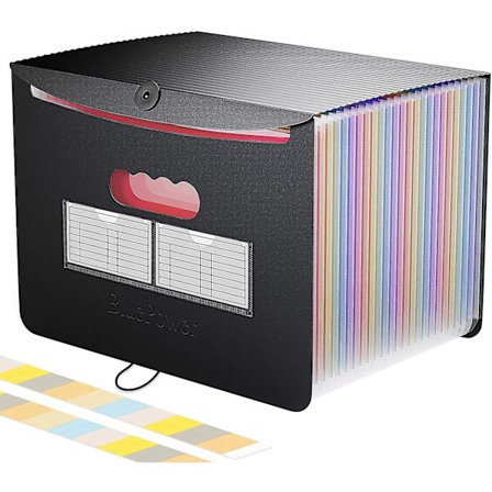 A4-sorter med 24 rom og lokk, administrativ dokumentholder, dokumentutvalgssorter