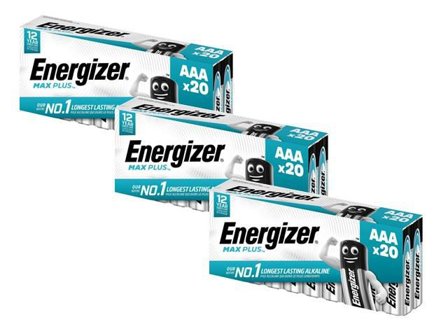 Energizer Batteri Max Plus AAA 20/fp 3-för-2 - Lyreco - Kontorsmaskiner - Batterier - AAA