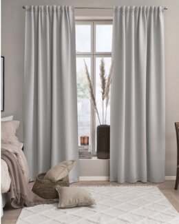 Ensfarget mørkleggingsgardin med multibånd Sove 2-pk Beige