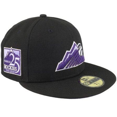 New Era - MLB Svart fitted Keps - Colorado Rockies Newspaper & Cigar 59FIFTY 25 Black Fitted @ Hatstore