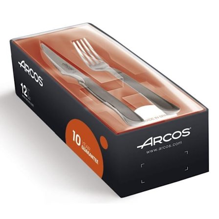 12-osainen aterinsarja - Chuleteros - Hammaslattainen terä ruostumatonta terästä - 6 veistä ja 6 haarukkaa - Astianpesukoneen kestävä