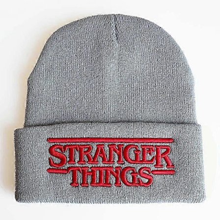 Stranger Things Hue Pullover Hat Stranger Things Bogstaver Tredimensionel Broderi Strikket Hue Vinter - KM