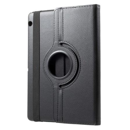 Litchi Fodral 360 Grader Till Huawei Mediapad T3 10 - Svart Svart